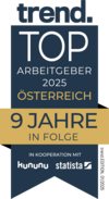 Siegel Top-Arbeitgeber 9 Jahre in Folge