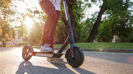 Fahrt auf dem E-Scooter