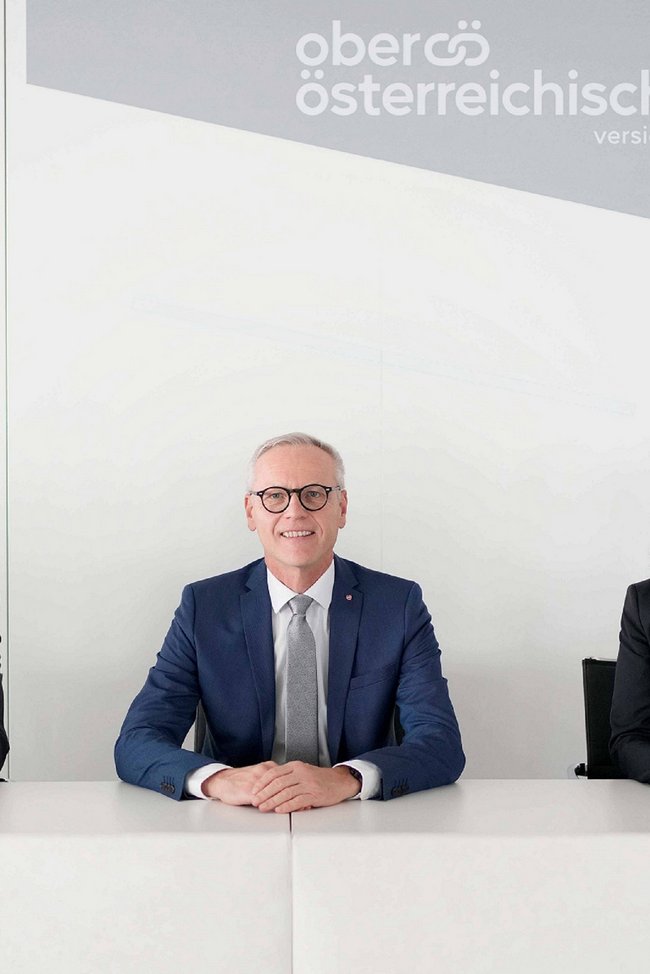 Vorstände der Oberösterreichischen Versicherung AG Vorstandsdirektor Robert Wasner, Generaldirektor Othmar Nagl, Vorstandsdirektorin Kathrin Kühtreiber-Leitner