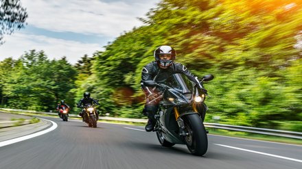 Gruppe von Motorradfahrern