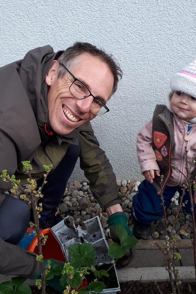 Andreas Meingaßner mit Tochter Mira.