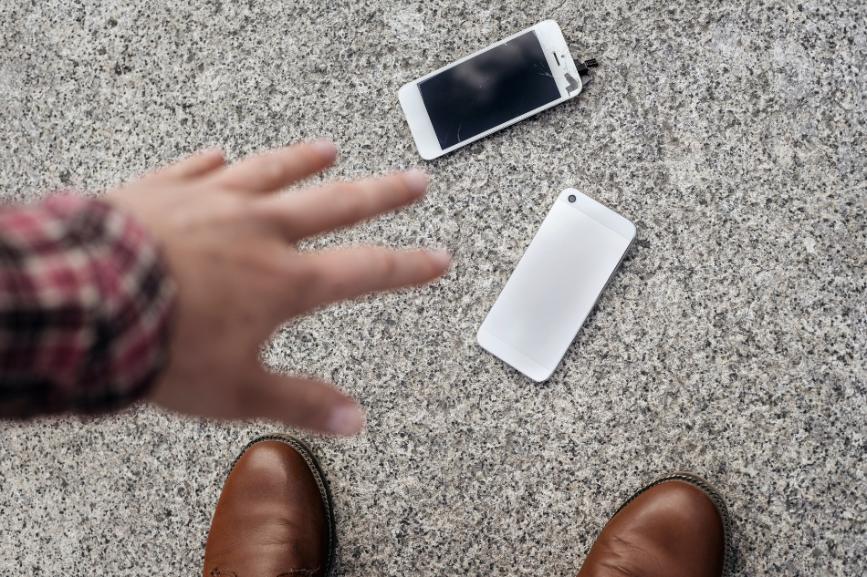 Smartphone heruntergefallen